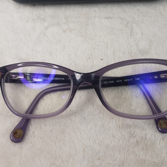 Authentic Pre-owned Dolce & Gabbana D&G purple blue eyeglasses - Picture 2 of 9